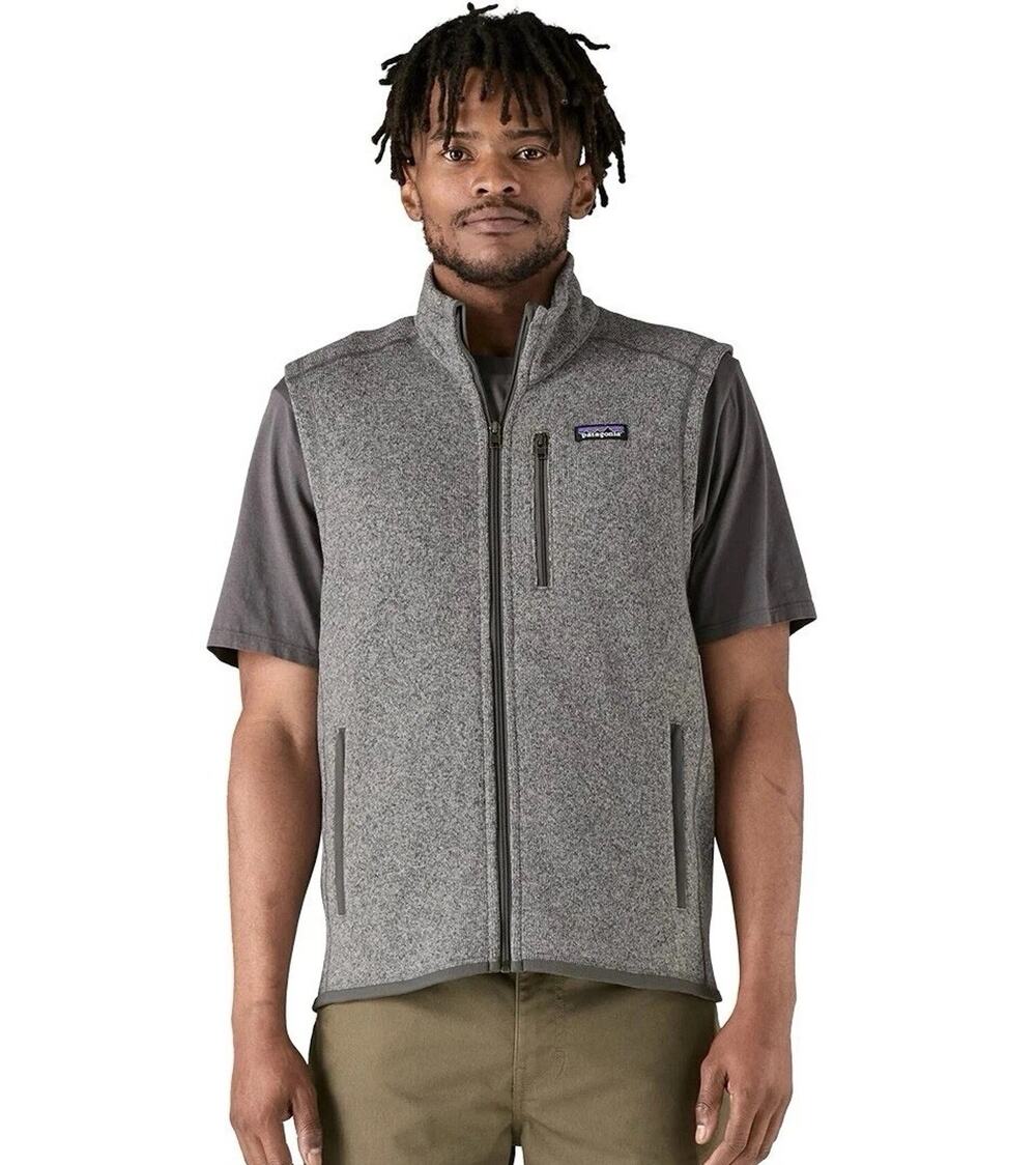 Patagonia Men’s Small Gray Better Sweater Fleece Vest Full Zip Workwear Travel